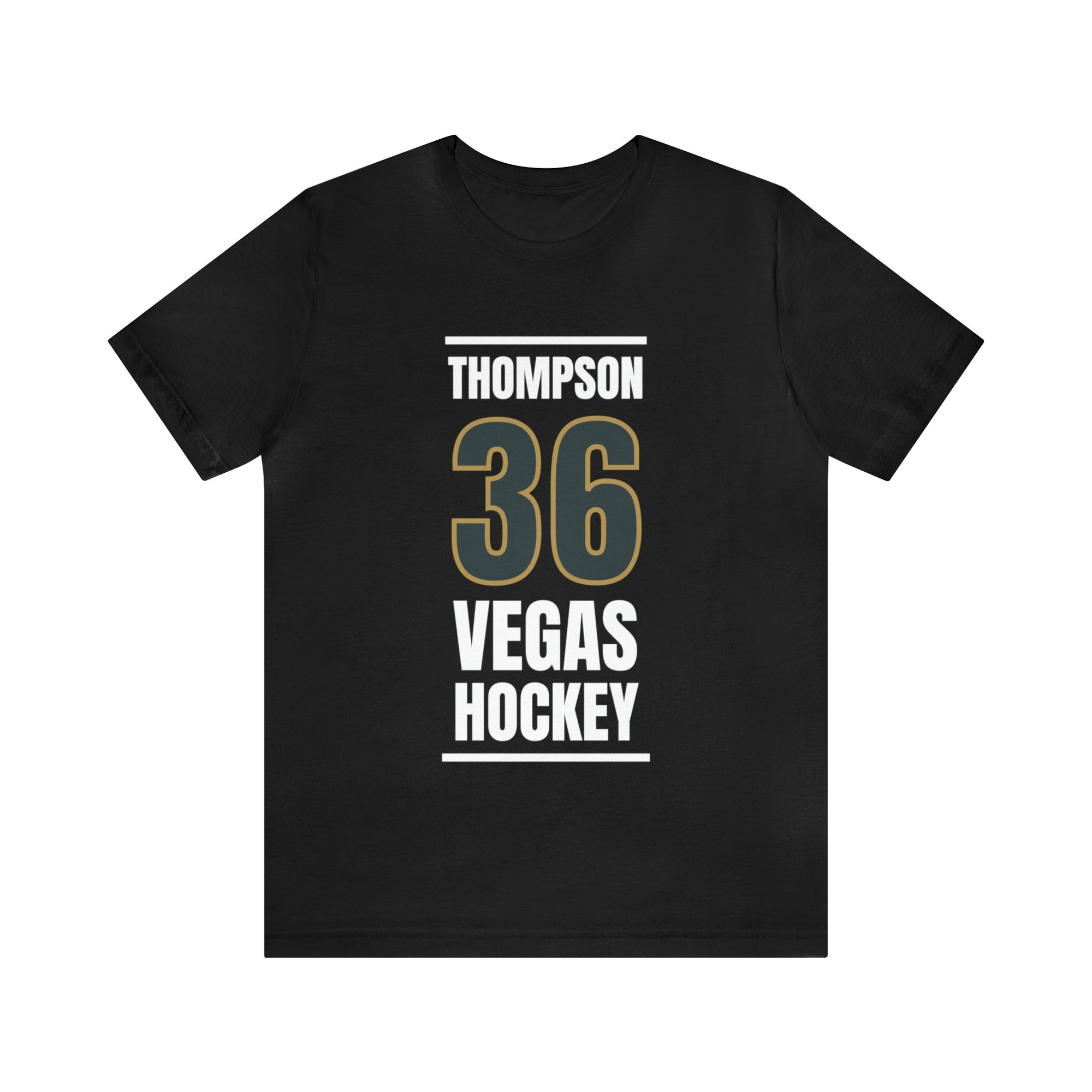 T-Shirt Thompson 36 Vegas Hockey Steel Gray Vertical Design Unisex T-Shirt