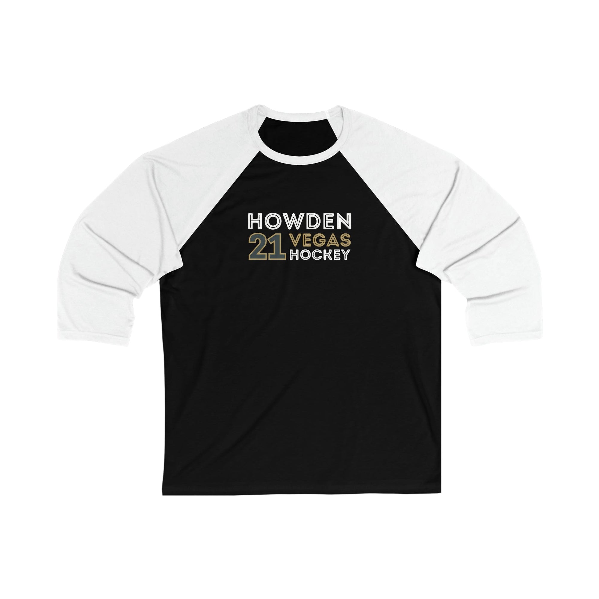 Long-sleeve Howden 21 Vegas Hockey Grafitti Wall Design Unisex Tri-Blend 3/4 Sleeve Raglan Baseball Shirt