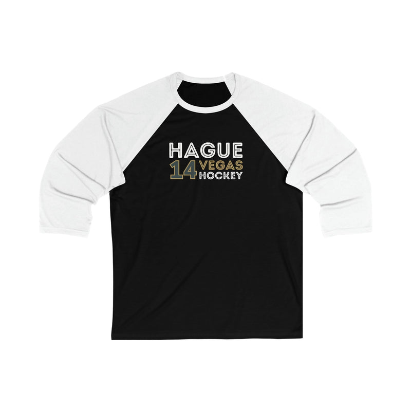 Long-sleeve Hague 14 Vegas Hockey Grafitti Wall Design Unisex Tri-Blend 3/4 Sleeve Raglan Baseball Shirt