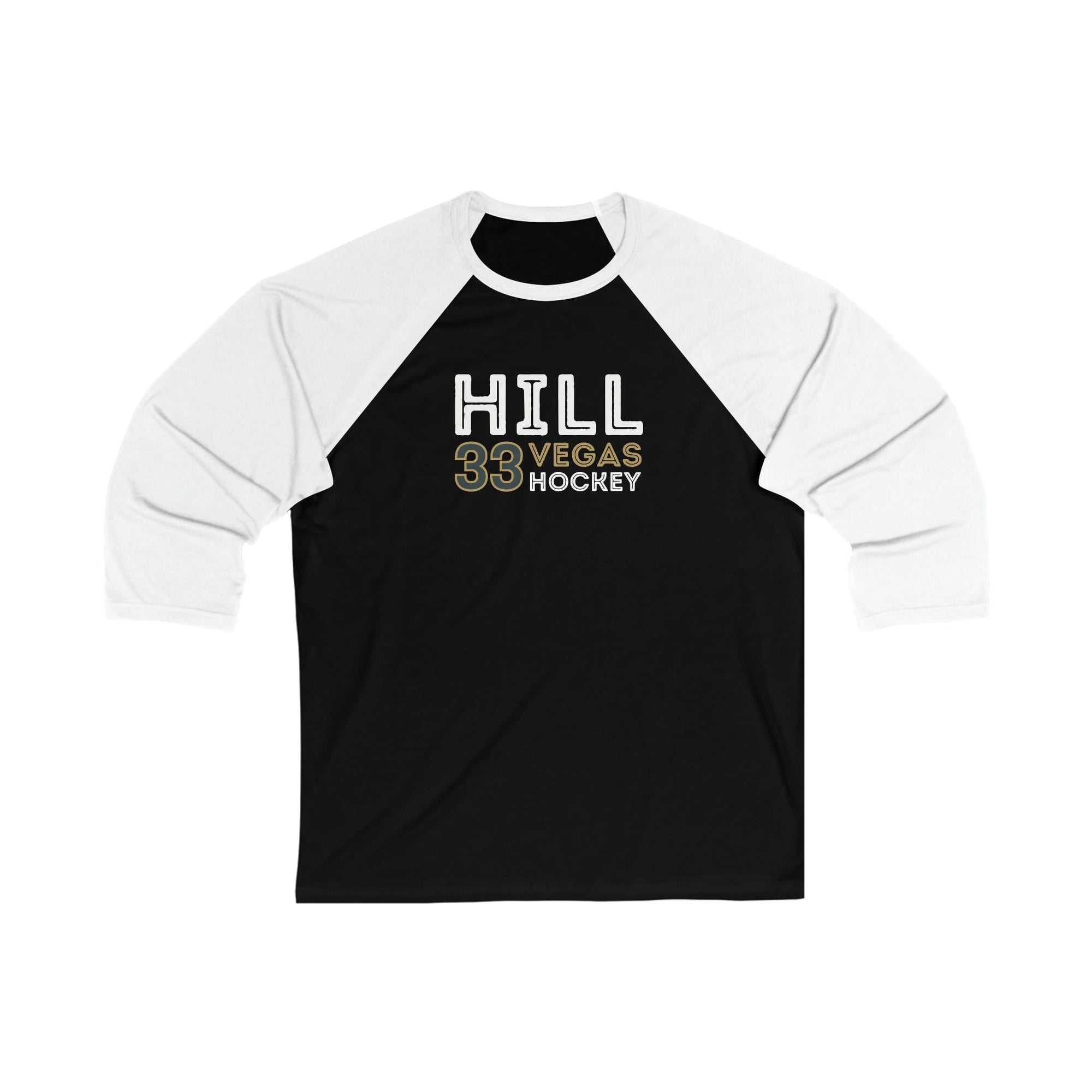 Long-sleeve Hill 33 Vegas Hockey Grafitti Wall Design Unisex Tri-Blend 3/4 Sleeve Raglan Baseball Shirt