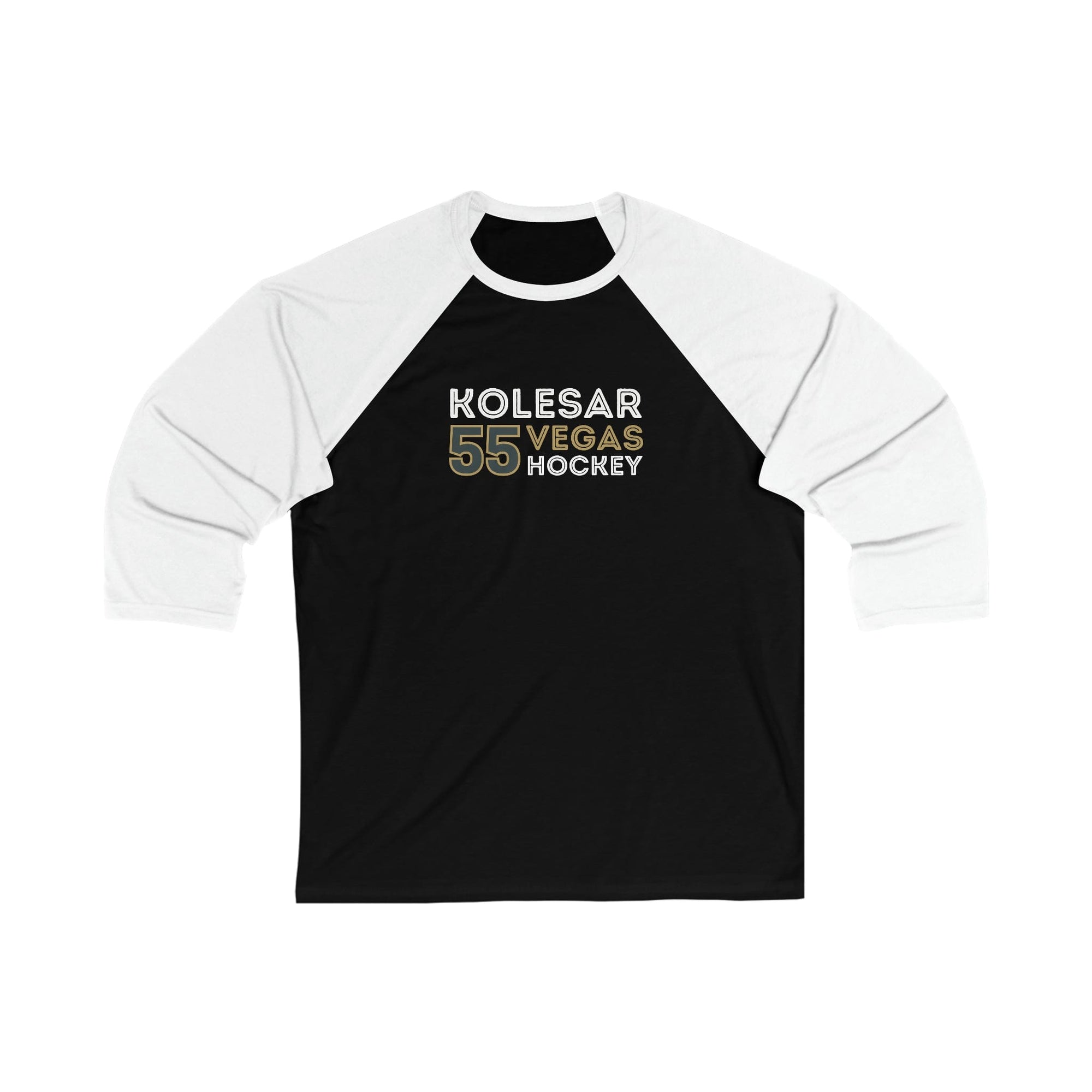 Long-sleeve Kolesar 55 Vegas Hockey Grafitti Wall Design Unisex Tri-Blend 3/4 Sleeve Raglan Baseball Shirt