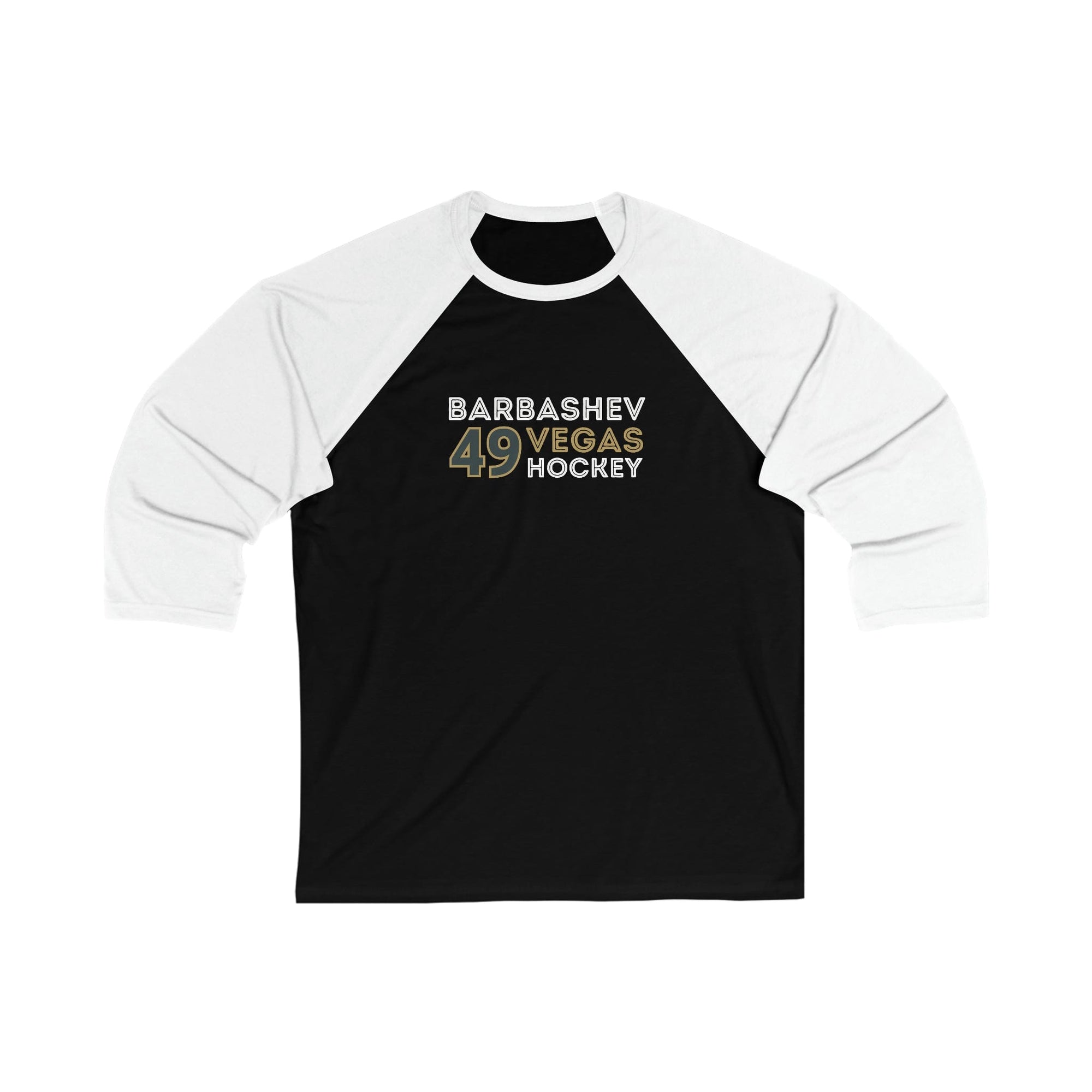 Long-sleeve Barbashev 49 Vegas Hockey Grafitti Wall Design Unisex Tri-Blend 3/4 Sleeve Raglan Baseball Shirt