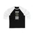 Long-sleeve Brisson 19 Vegas Hockey Steel Gray Vertical Design Unisex Tri-Blend 3/4 Sleeve Raglan Baseball Shirt