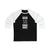 Long-sleeve Hague 14 Vegas Hockey Steel Gray Vertical Design Unisex Tri-Blend 3/4 Sleeve Raglan Baseball Shirt