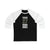 Long-sleeve Theodore 27 Vegas Hockey Steel Gray Vertical Design Unisex Tri-Blend 3/4 Sleeve Raglan Baseball Shirt