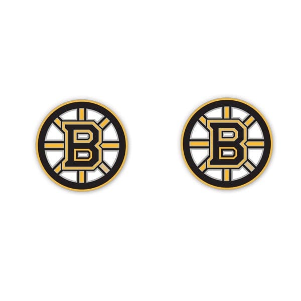 Boston Bruins Round Post Earrings