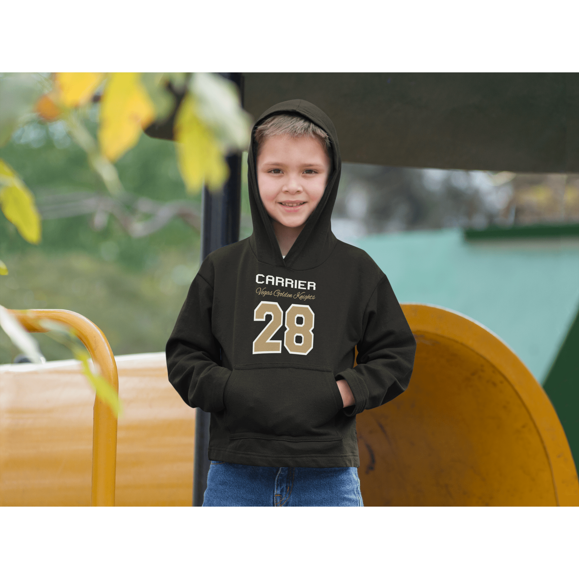 Kids clothes Carrier 28 Vegas Golden Knights Youth Hooded Sweatshirt