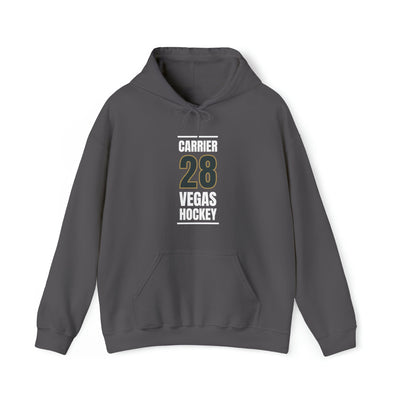 Hoodie Carrier 28 Vegas Hockey Steel Gray Vertical Design Unisex Hooded Sweatshirt