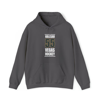 Hoodie Kolesar 55 Vegas Hockey Steel Gray Vertical Design Unisex Hooded Sweatshirt