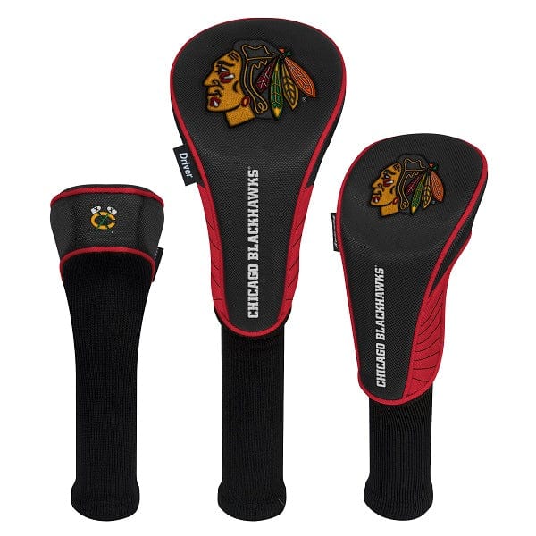 Chicago Blackhawks Golf Club Headcovers, Set Of 3