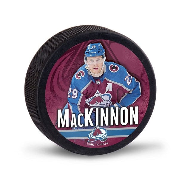 Colorado Avalanche Hockey Puck - Nathan MacKinnon