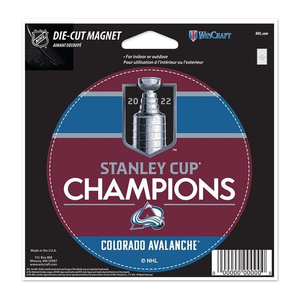 Colorado Avalanche Stanley Cup Champions Die Cut Magnet