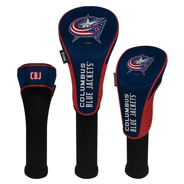 Columbus Blue Jackets Golf Club Headcovers, Set Of 3