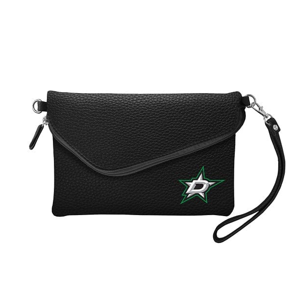 Dallas Stars Fold Over Crossbody Pebble Purse