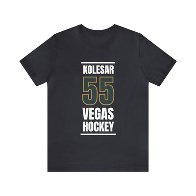 T-Shirt Kolesar 55 Vegas Hockey Steel Gray Vertical Design Unisex T-Shirt