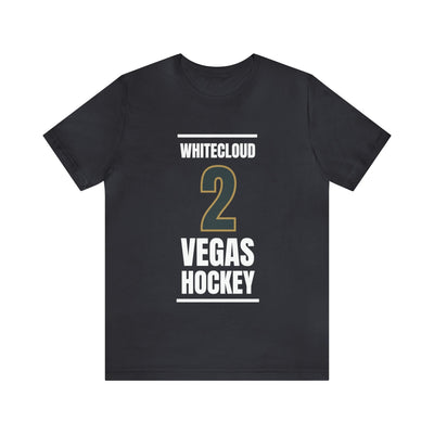 T-Shirt Whitecloud 2 Vegas Hockey Steel Gray Vertical Design Unisex T-Shirt