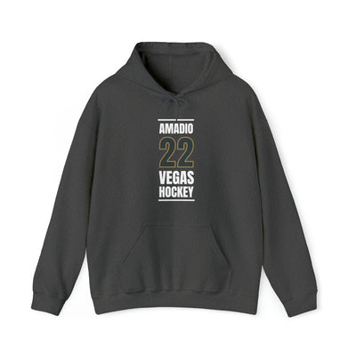 Hoodie Amadio 22 Vegas Hockey Steel Gray Vertical Design Unisex Hooded Sweatshirt