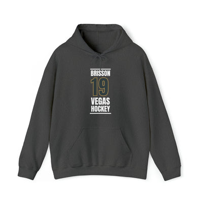 Hoodie Brisson 19 Vegas Hockey Steel Gray Vertical Design Unisex Hooded Sweatshirt