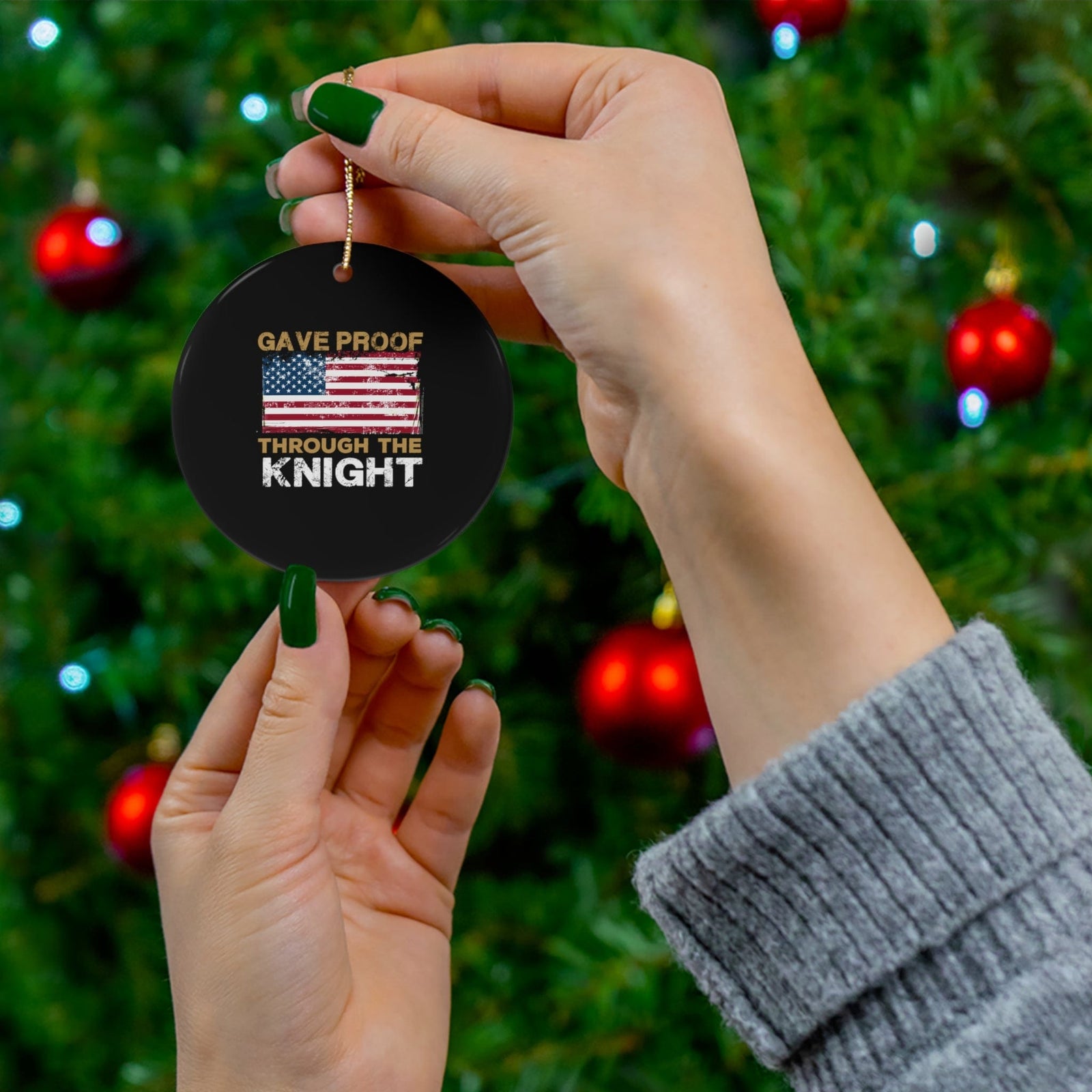 Home Decor "Gave Proof Through The Knight" Ceramic Ornament, 4 Shapes