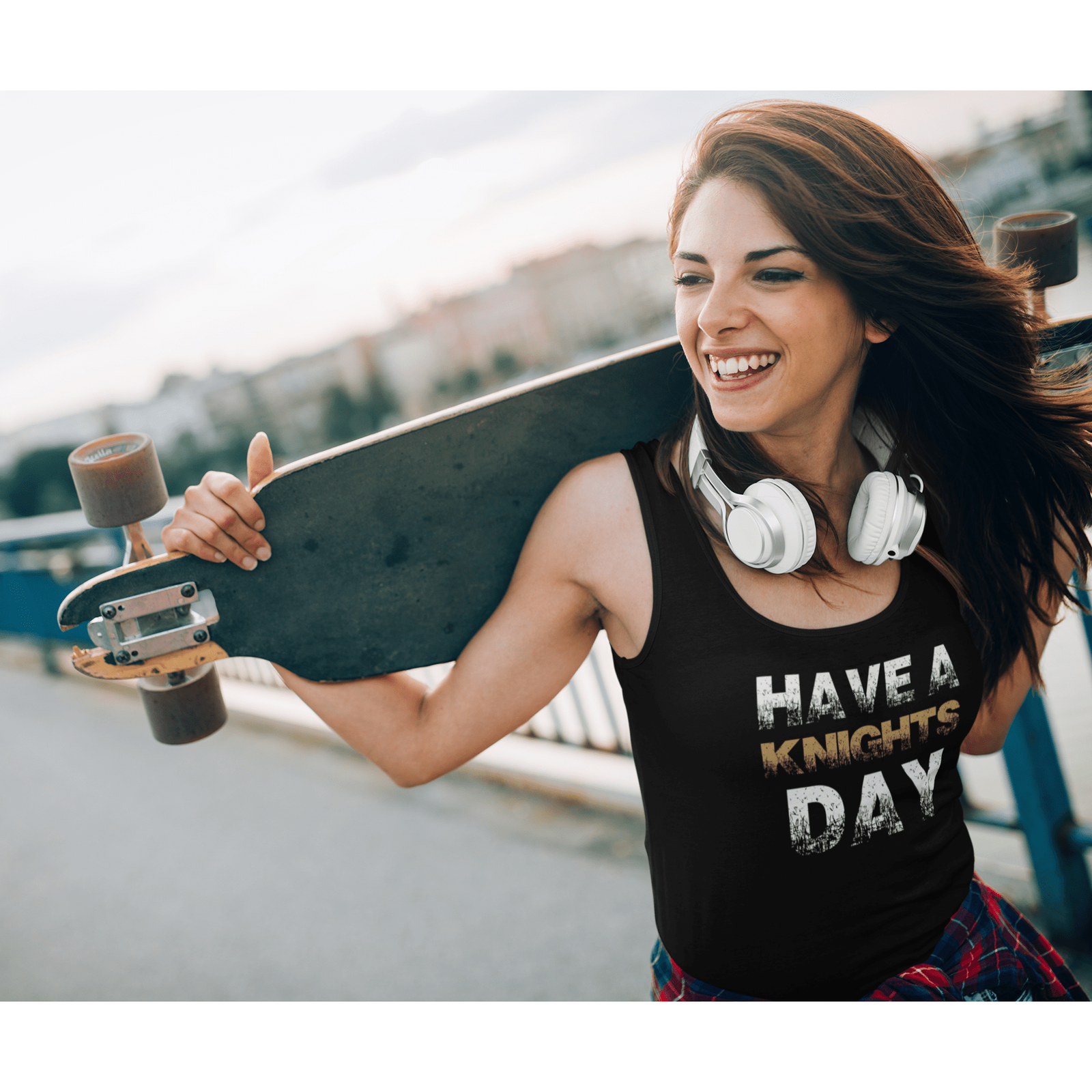 Tank Top "Have A Knights Day" Women's Tri-Blend Racerback Tank Top