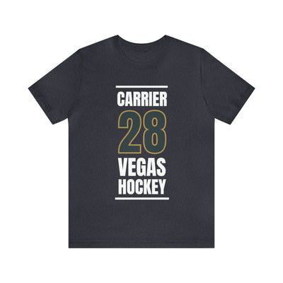 T-Shirt Carrier 28 Vegas Hockey Steel Gray Vertical Design Unisex T-Shirt
