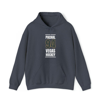 Hoodie Pachal 94 Vegas Hockey Steel Gray Vertical Design Unisex Hooded Sweatshirt
