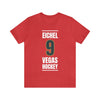 T-Shirt Eichel 9 Vegas Hockey Steel Gray Vertical Design Unisex T-Shirt