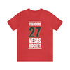 T-Shirt Theodore 27 Vegas Hockey Steel Gray Vertical Design Unisex T-Shirt
