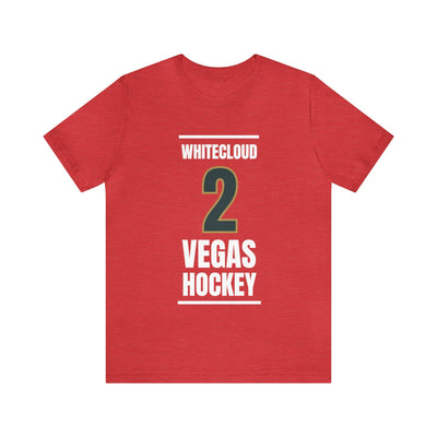 T-Shirt Whitecloud 2 Vegas Hockey Steel Gray Vertical Design Unisex T-Shirt
