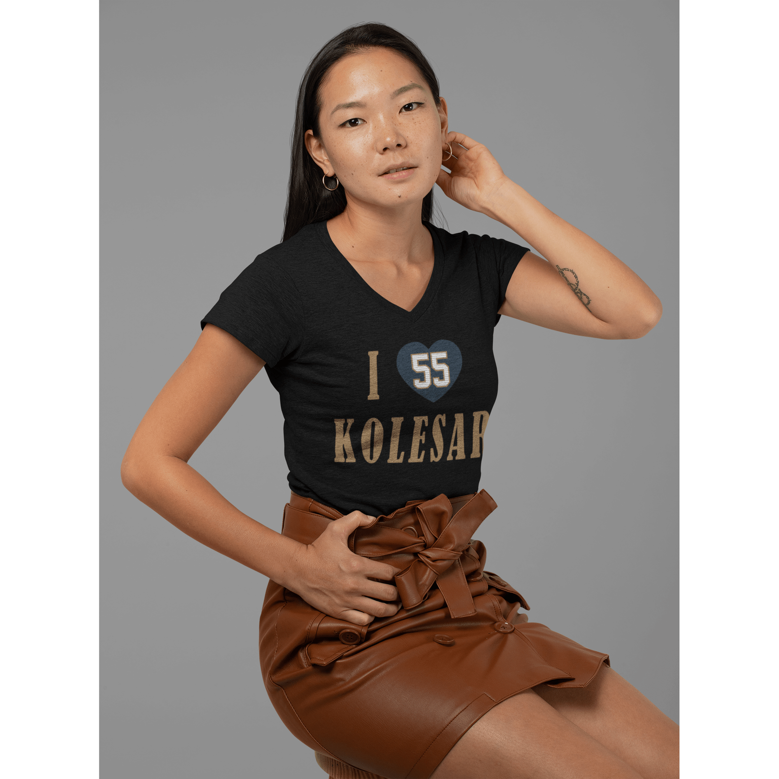 V-neck I Heart Kolesar Unisex V-Neck Tee