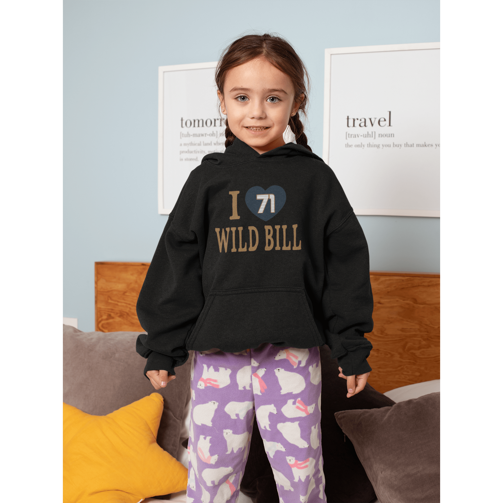 Kids clothes I Heart Wild Bill Youth Hooded Sweatshirt