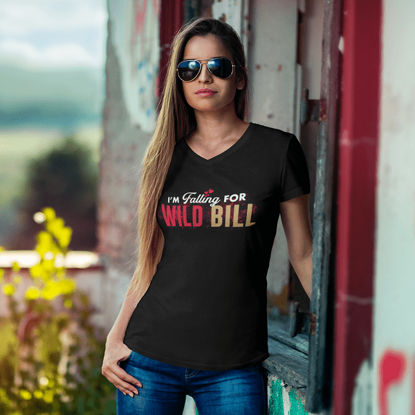 V-neck "I'm Falling For Wild Bill" William Karlsson Ladies' V-Neck T-Shirt