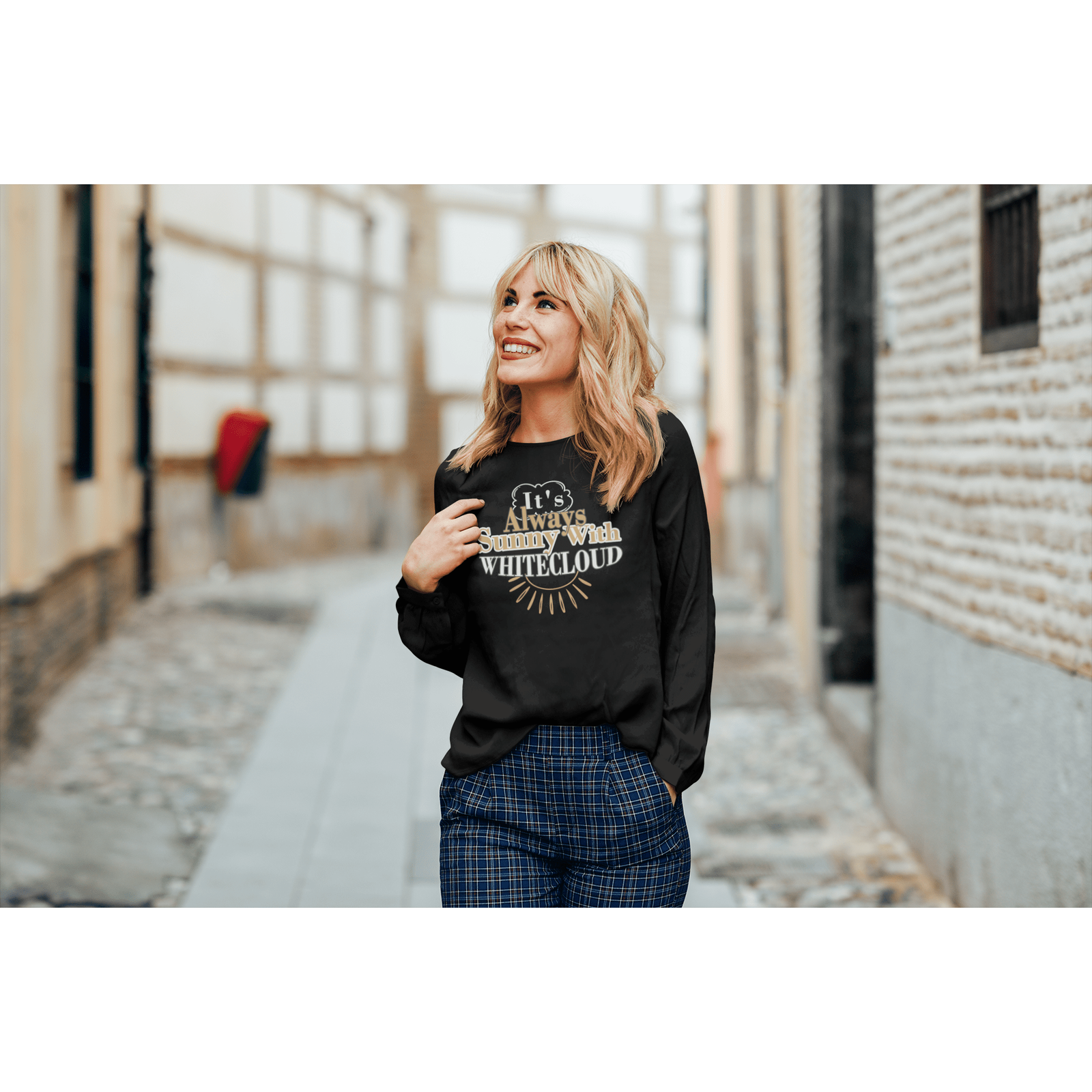 Long-sleeve "It's Always Sunny With Whitecloud" Unisex Jersey Long Sleeve Shirt