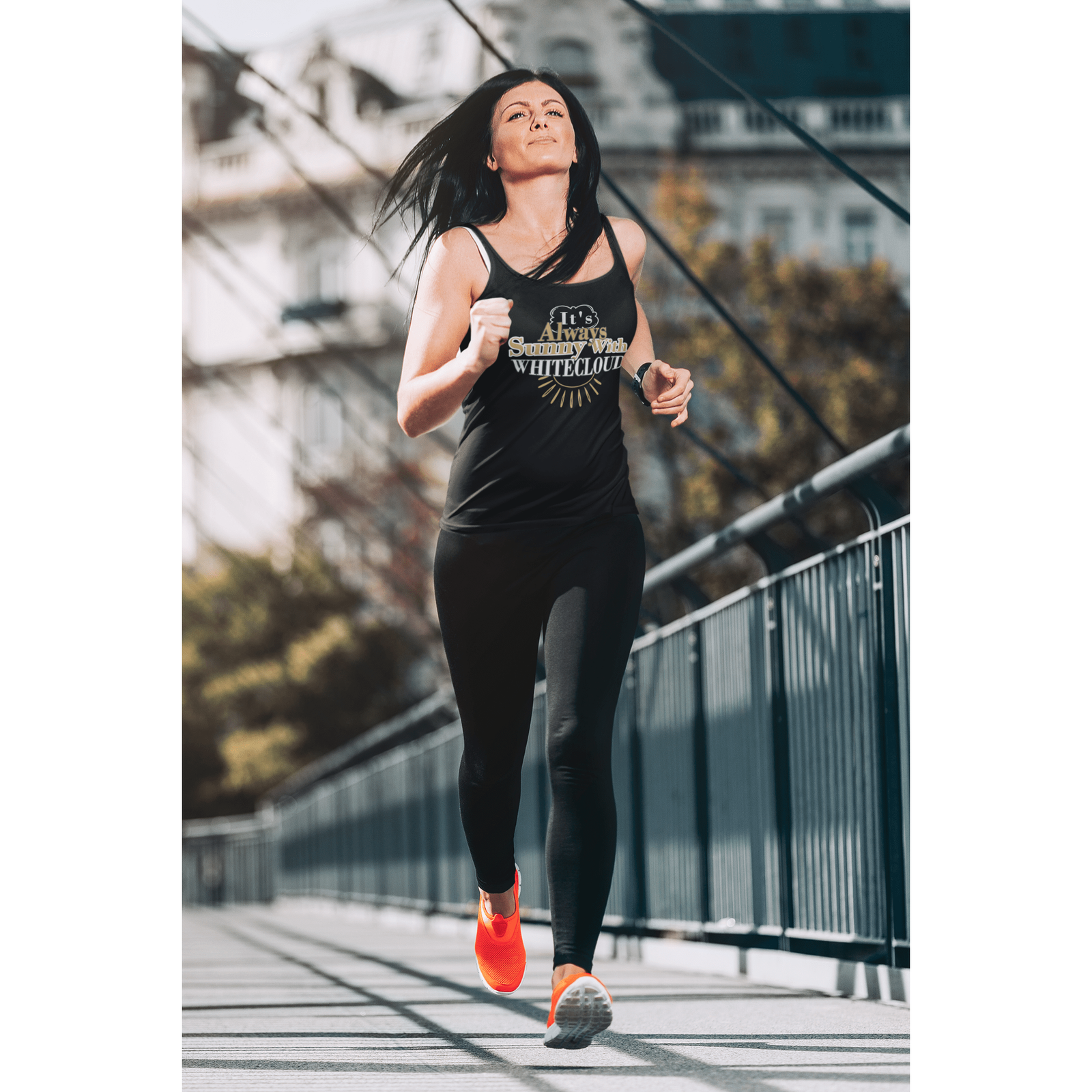 Tank Top "It's Always Sunny With Whitecloud" Women's Tri-Blend Racerback Tank Top