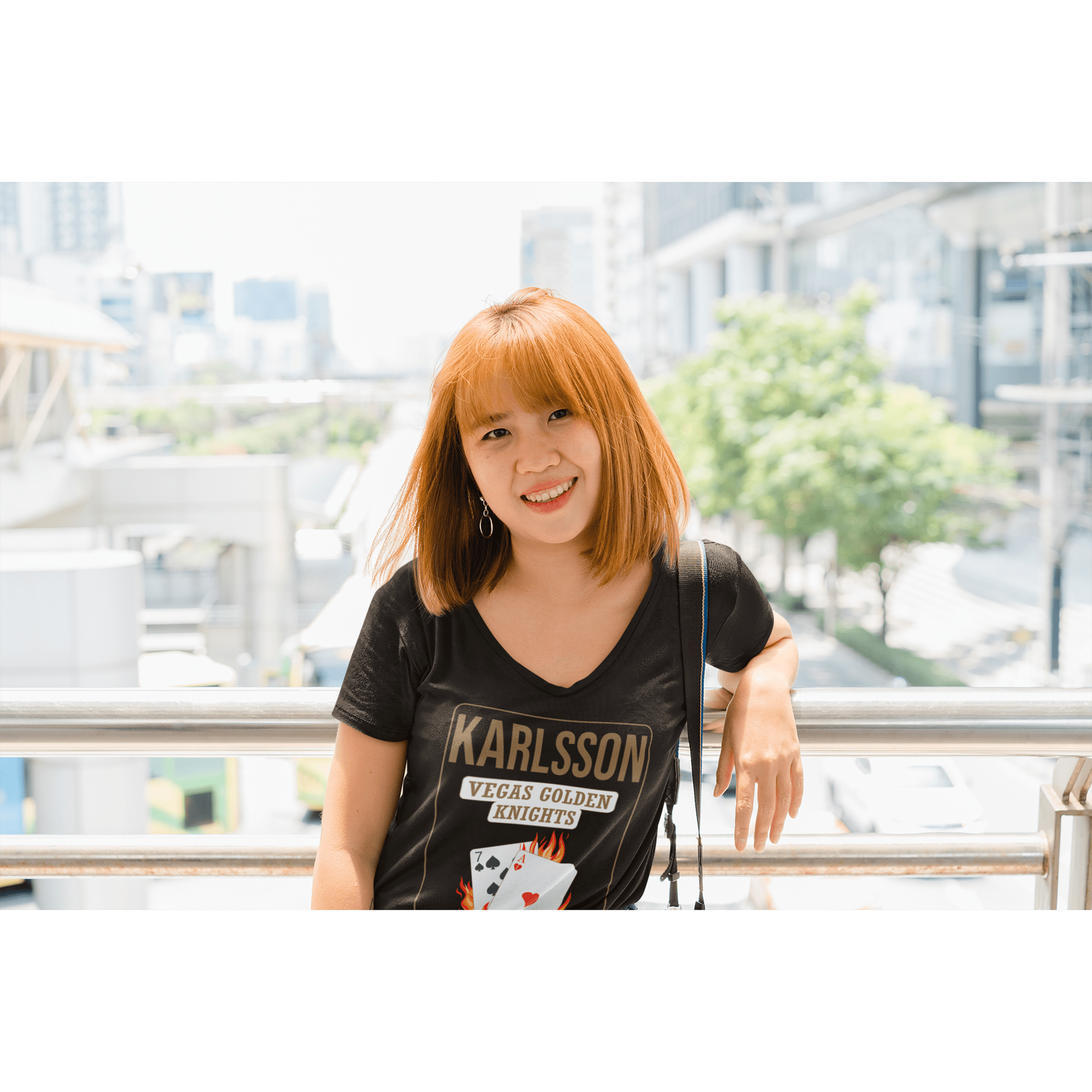 V-neck Karlsson 71 Poker Cards Unisex V-Neck Tee