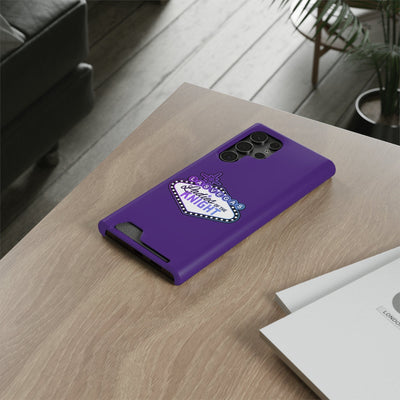 Phone Case Ladies Of The Knight Gradient Colors Phone Case With Card Holder, Purple