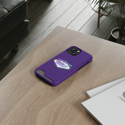 Phone Case Ladies Of The Knight Gradient Colors Phone Case With Card Holder, Purple