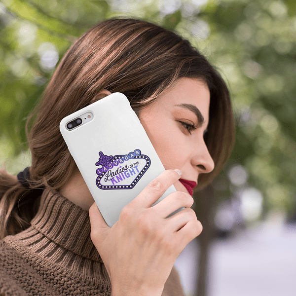 Phone Case Ladies Of The Knight Gradient Colors Snap Phone Case In White