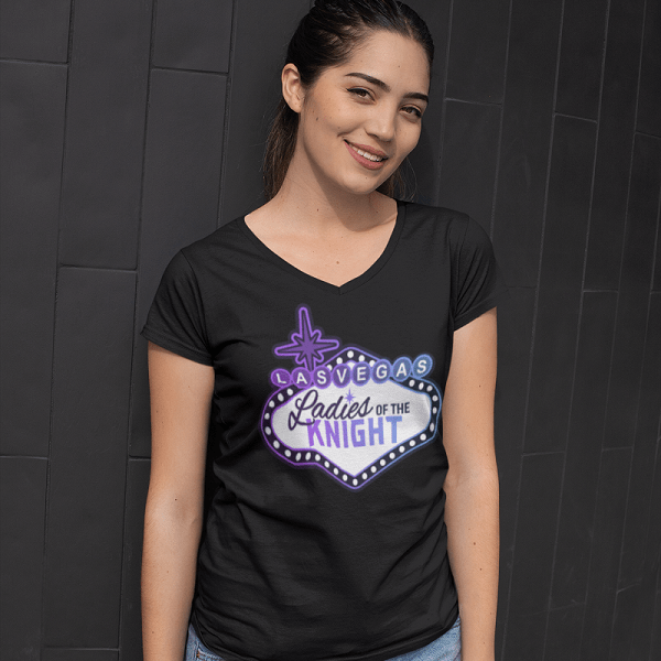 V-neck Ladies Of The Knight Gradient Colors Unisex V-Neck Tee
