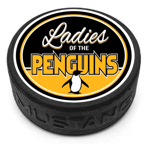 Ladies Of The Penguins Group Hockey Puck With 3D Texture