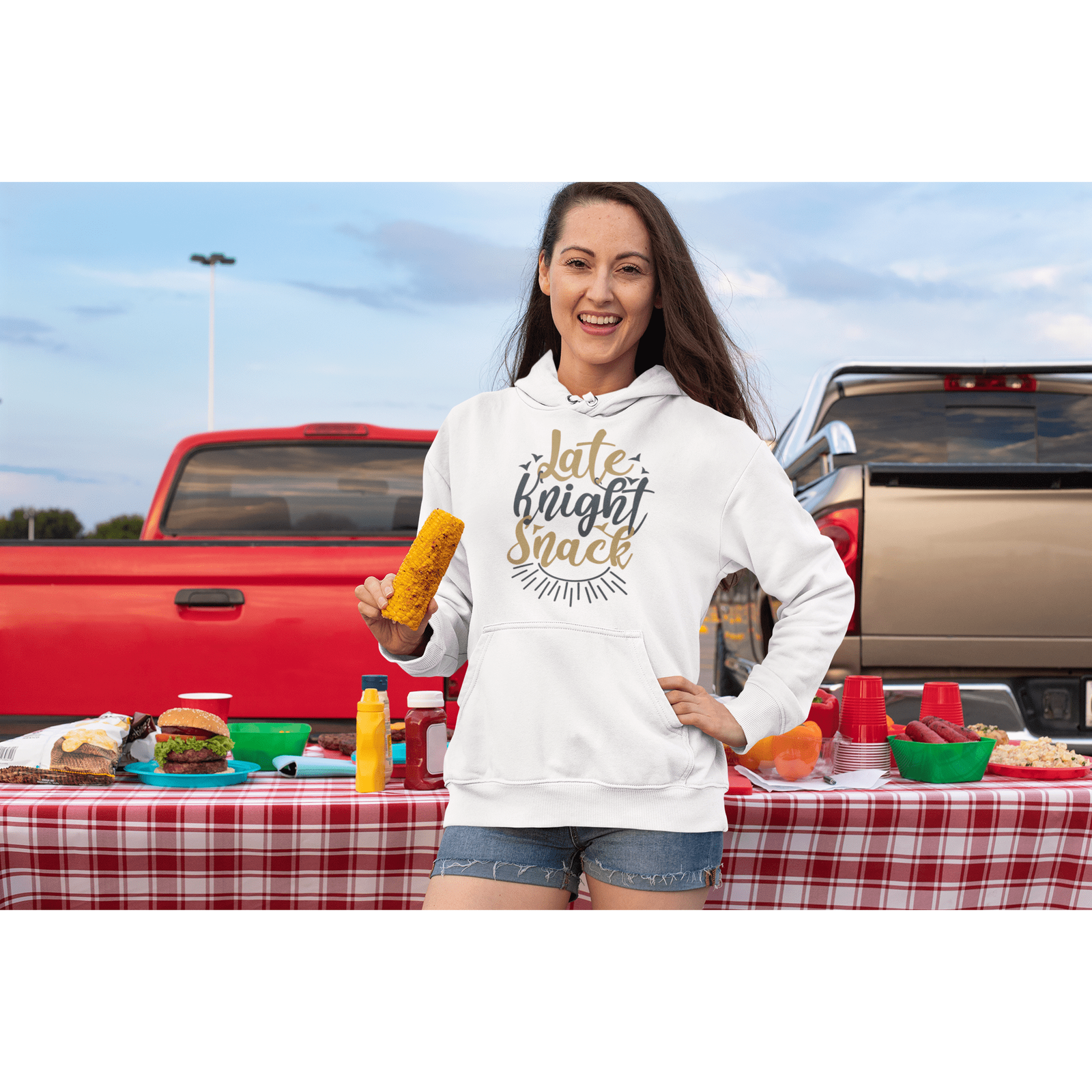 Hoodie "Late Knight Snack" Dark Version Unisex Hooded Sweatshirt