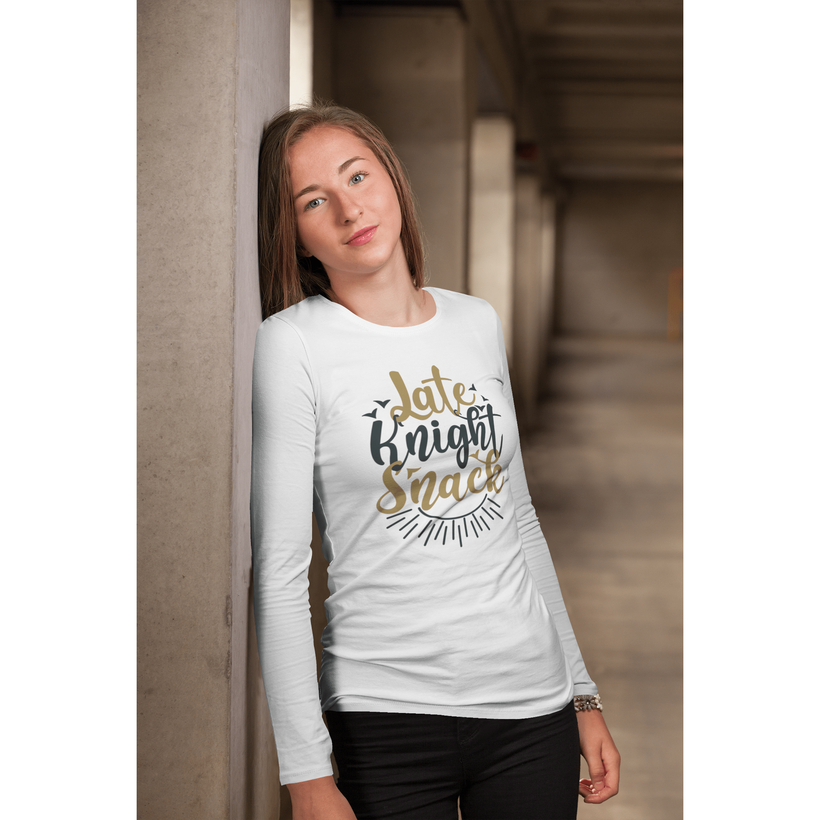 Long-sleeve "Late Knight Snack" Dark Version Unisex Jersey Long Sleeve Shirt