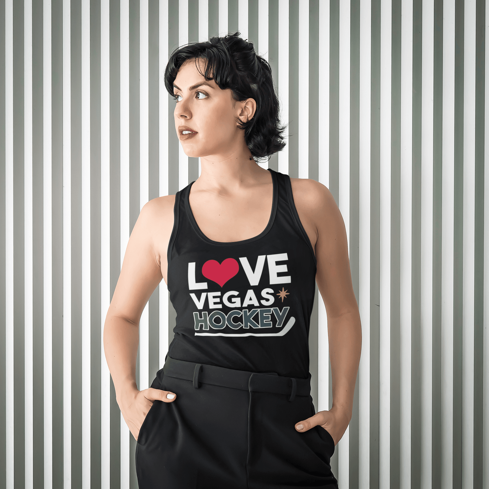 Tank Top "Love Vegas Hockey" Unisex Jersey Tank Top