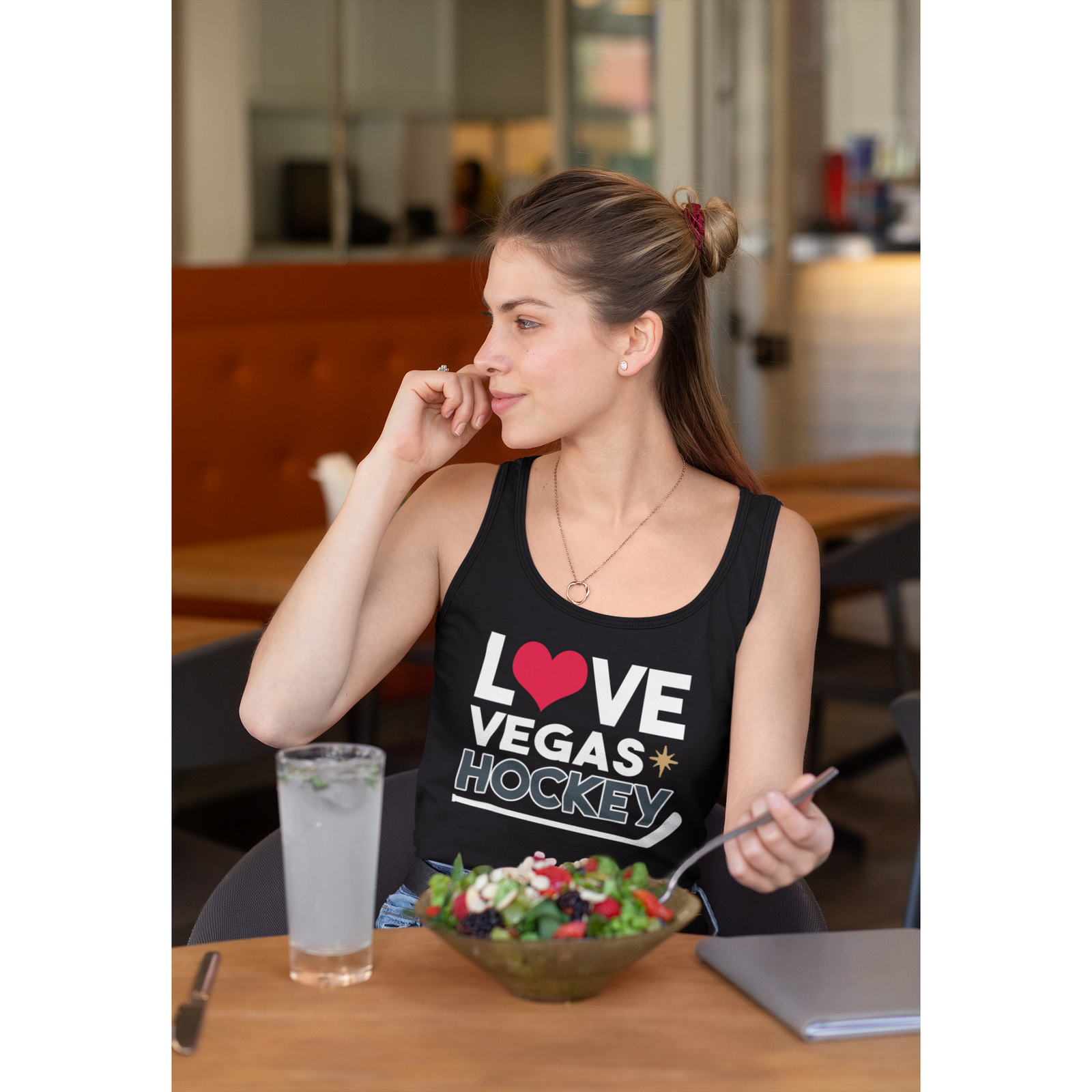 Tank Top "Love Vegas Hockey" Women's Tri-Blend Racerback Tank Top