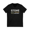 V-neck Stone 61 Vegas Hockey Grafitti Wall Design Unisex V-Neck Tee