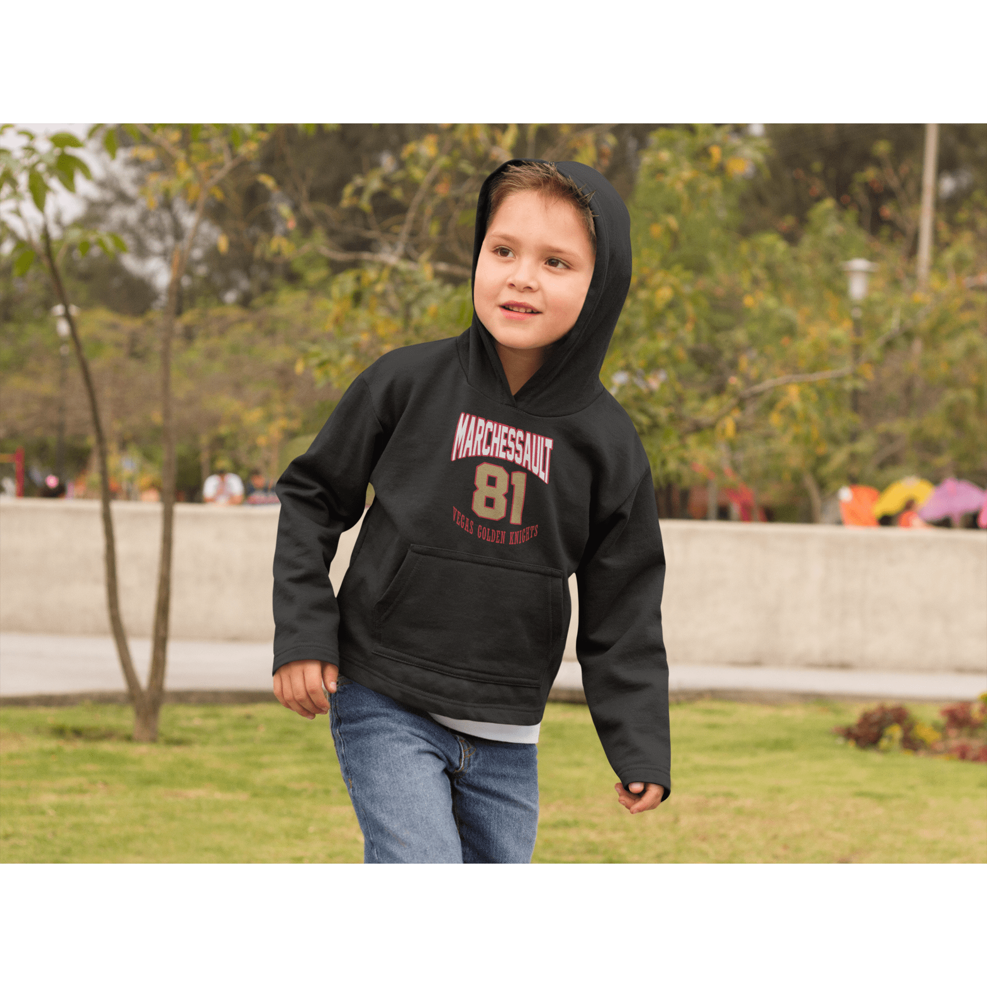 Kids clothes Marchessault 81 Vegas Golden Knights Retro Youth Hooded Sweatshirt