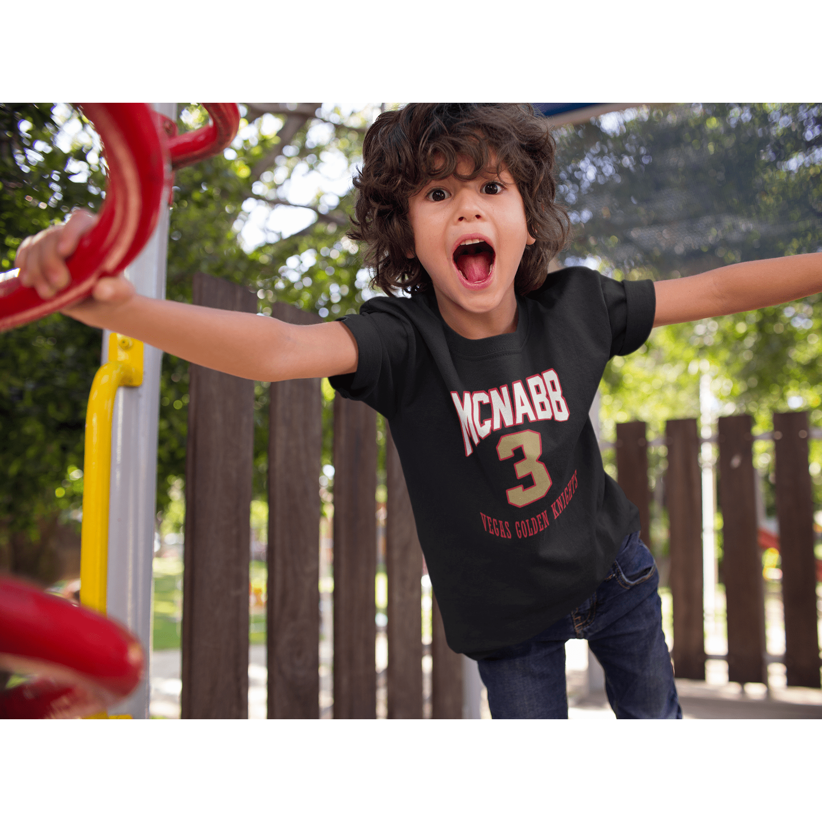 Kids clothes McNabb 3 Vegas Golden Knights Retro Kids Tee