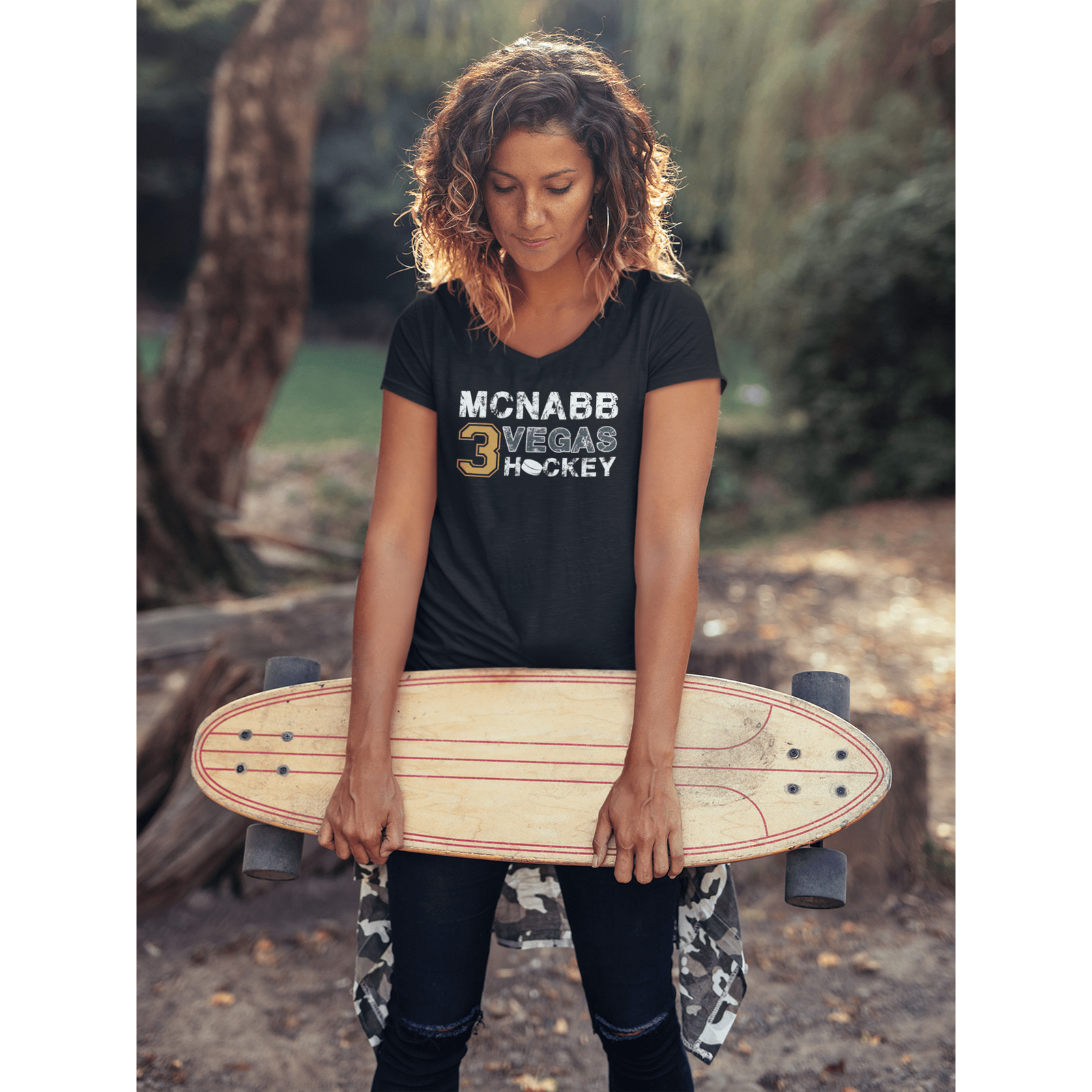 V-neck McNabb 3 Vegas Hockey Unisex V-Neck Tee