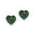 Minnesota Wild 3D Heart Post Earrings