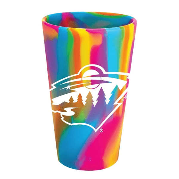 Minnesota Wild Tie Dye Design Silicone Shot Glass, 1.5 oz.